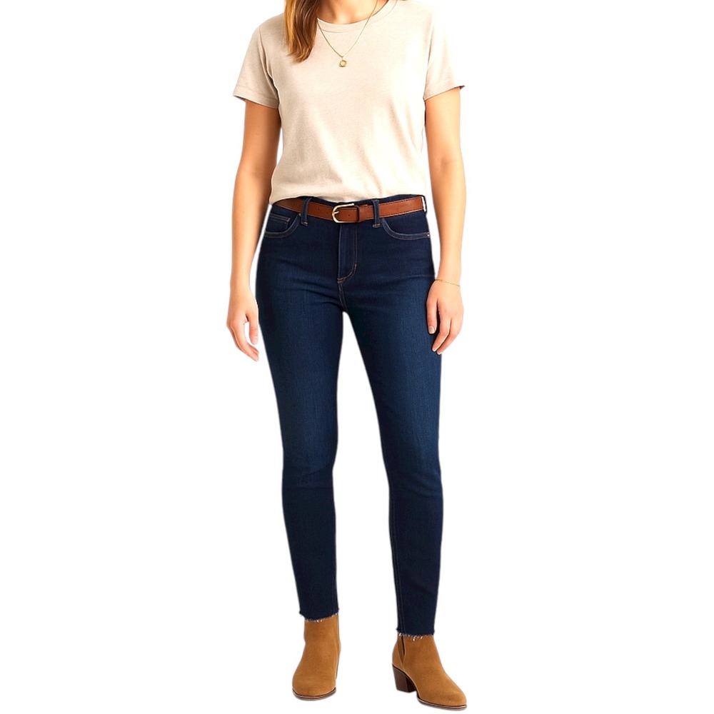 Smith & Rogue Mid Rise Skinny Jeans Women's 32x34‎ Dark Wash Stretch Western